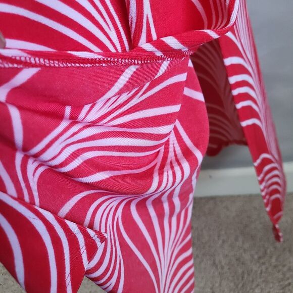 Chicos Travelers Classic Graceful Lines Printed Halter Maxi Dress Chinese Red 0 - Picture 10 of 13